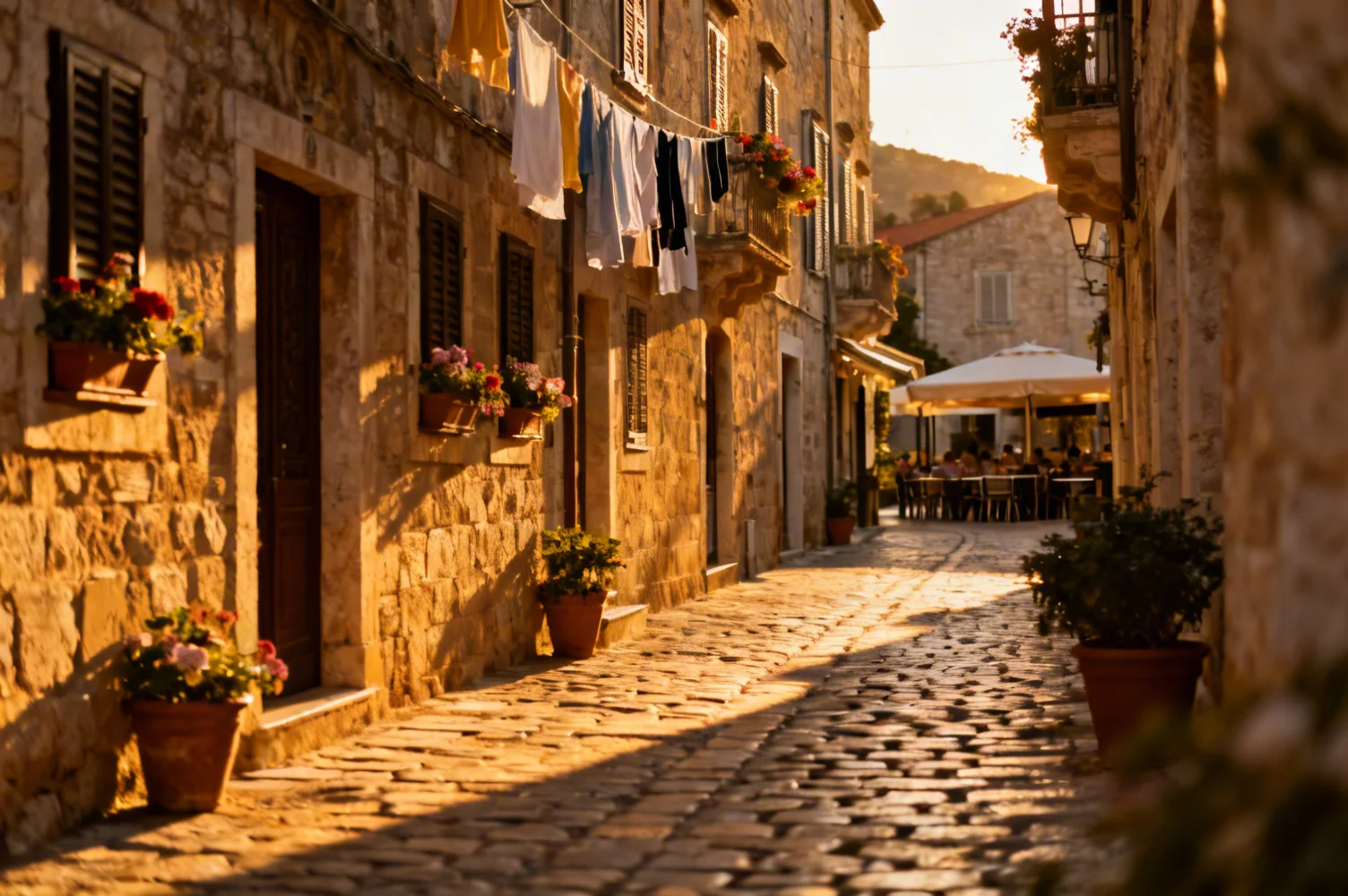 Ruelles europ&eacute;ennes au soleil